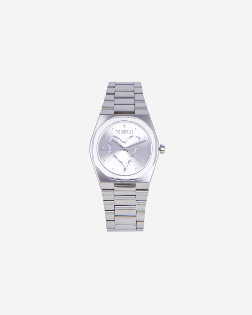 The Kooples MIXTE SILVER montre avec coeur argentée