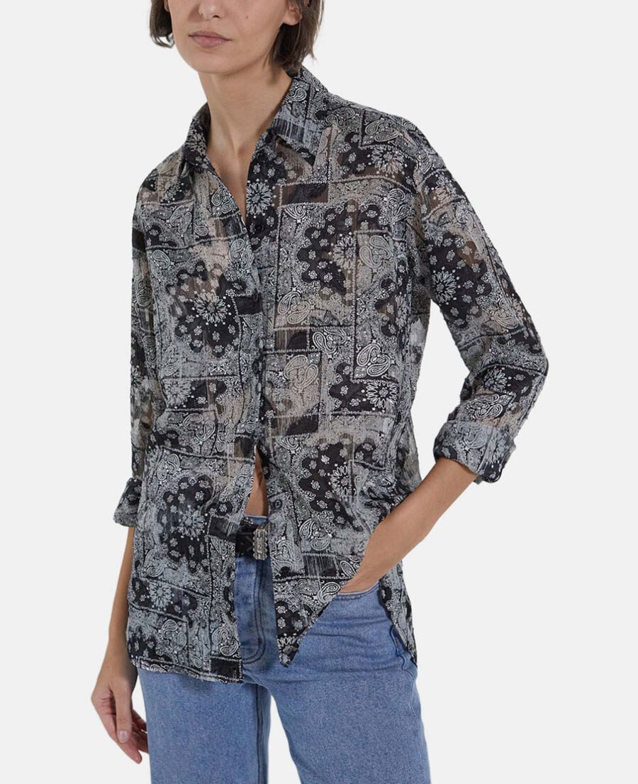 bandana print shirt