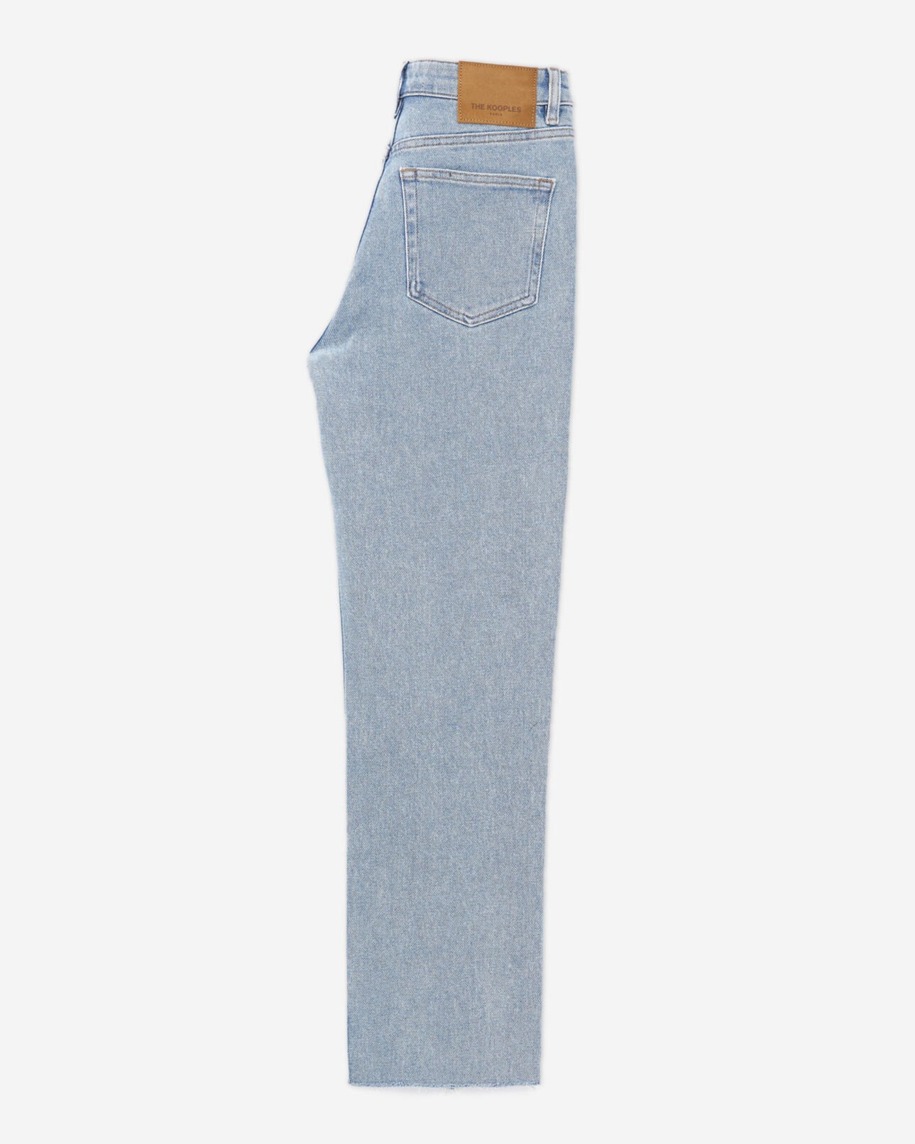 The Kooples FEMME BLUE WASHED jean bleu délavé à détails destroy