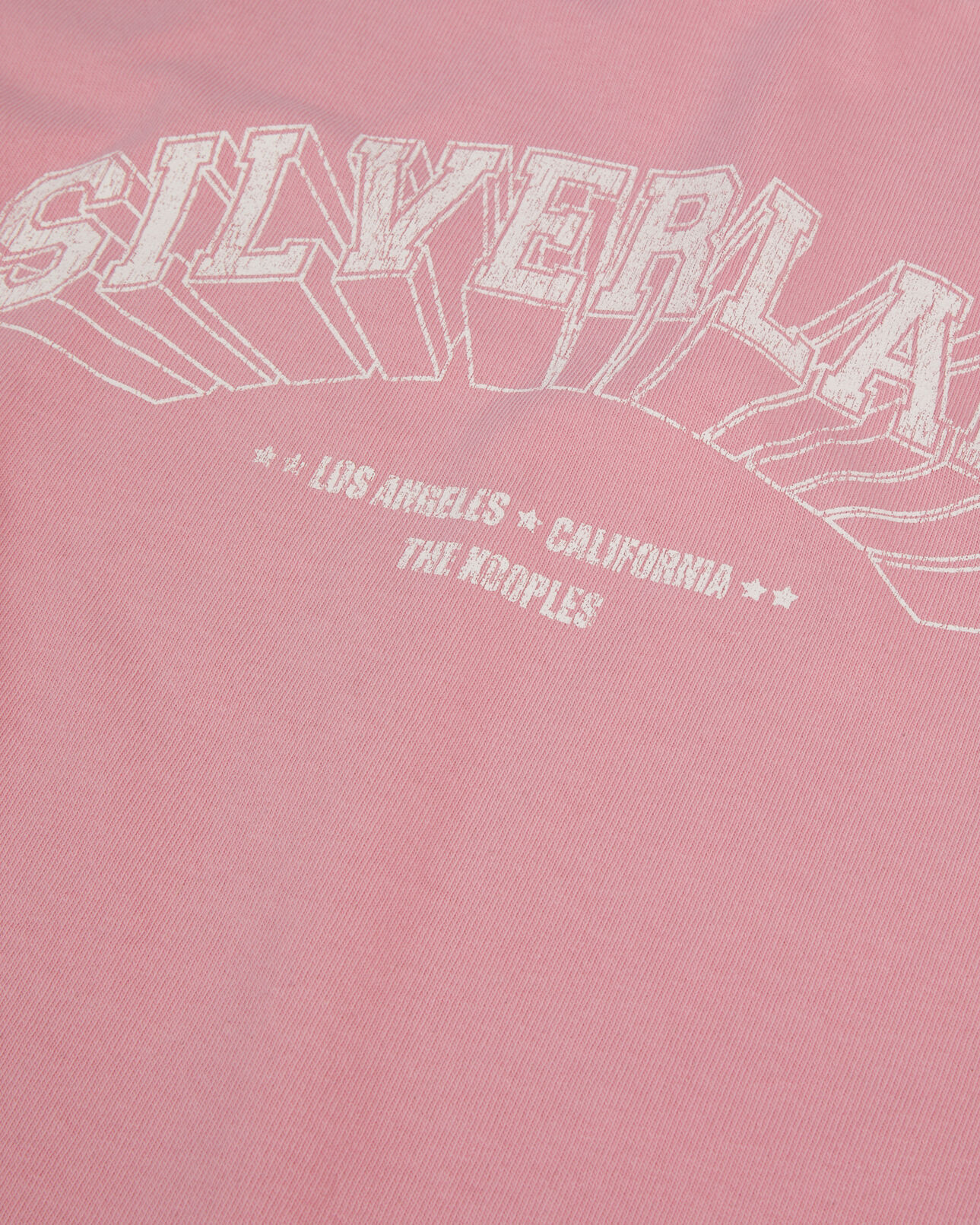 The Kooples WOMEN SWEET PINK light pink t-shirt with silverlake serigraphy