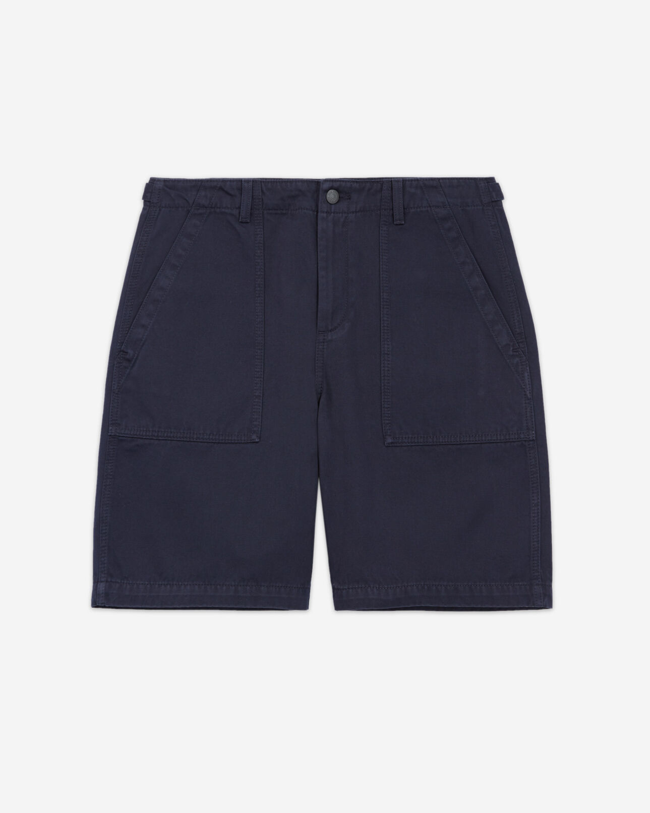The Kooples HERREN NAVY lange baumwollshorts mit vier taschen