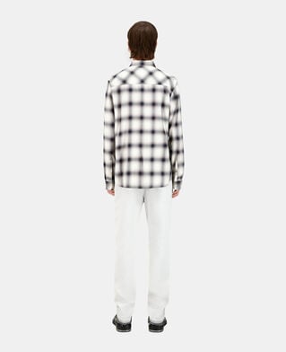 The Kooples H BLACK GREY WHITE checked shirt