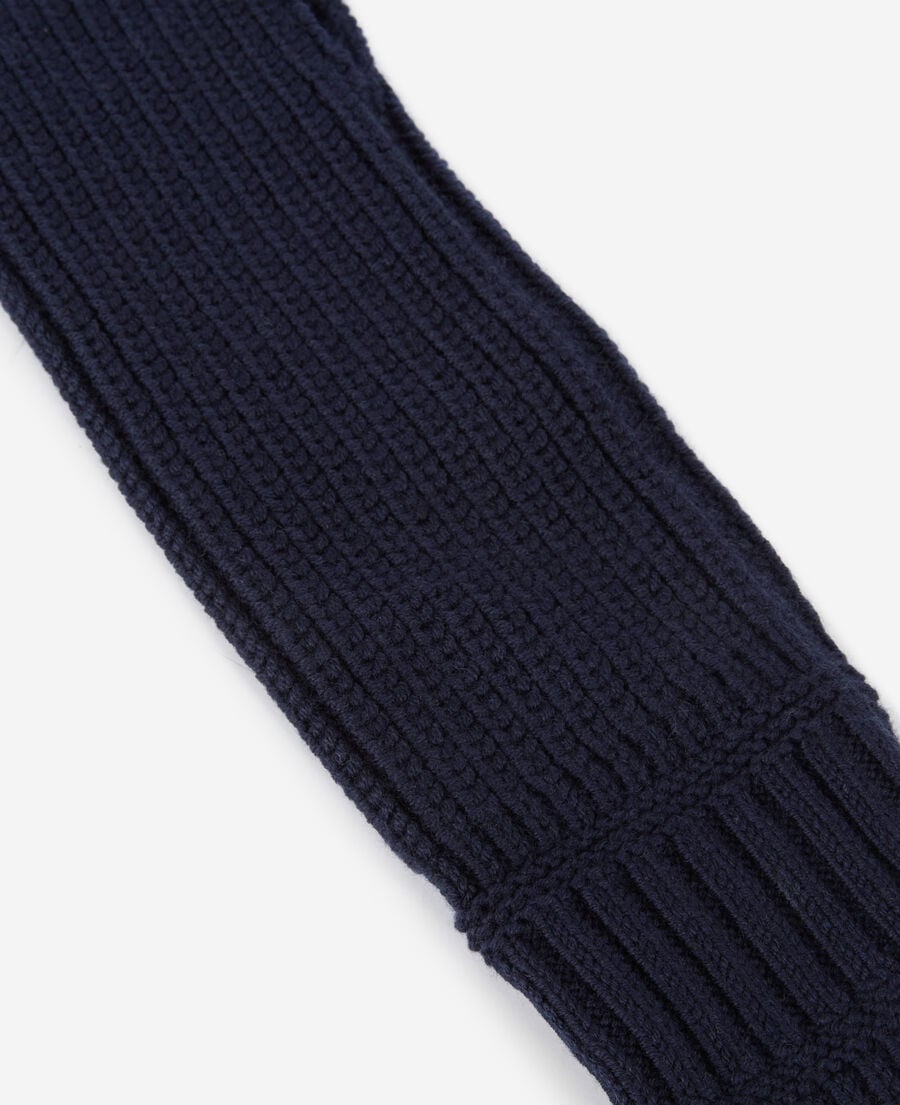 The Kooples WOMEN DARK BLUE navy blue wool mittens