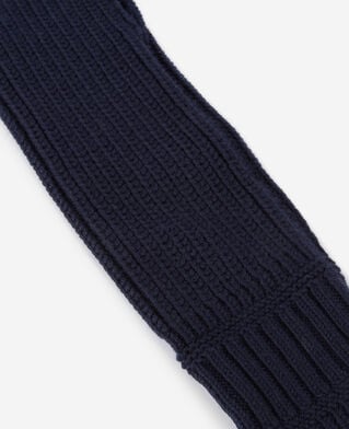 The Kooples WOMEN DARK BLUE navy blue wool mittens