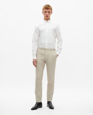 The Kooples HOMBRE BEIGE pantalones de traje de lana beige de corte entallado