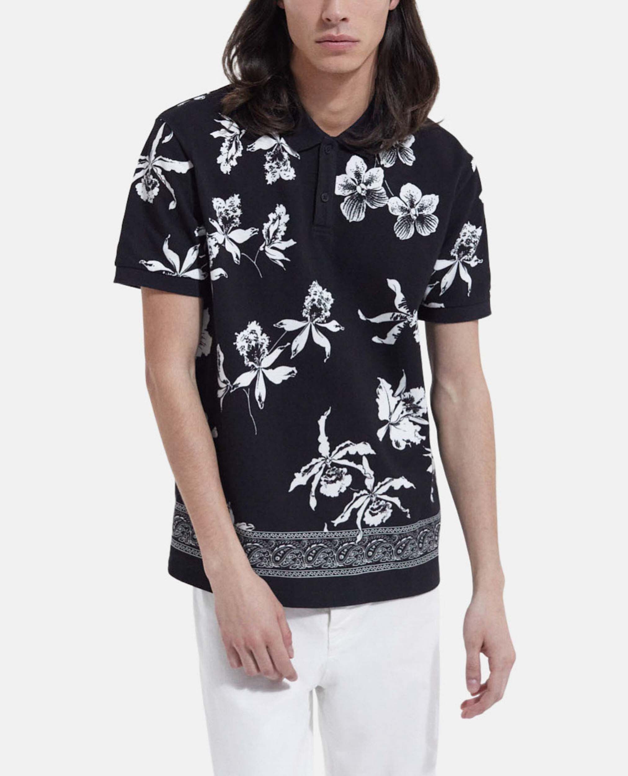 Floral polo shirt outfit top