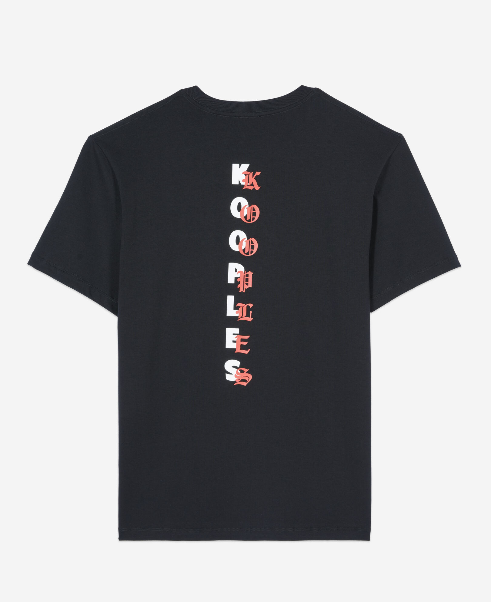 The Kooples MEN BLACK men's black t-shirt with logo serigraphy