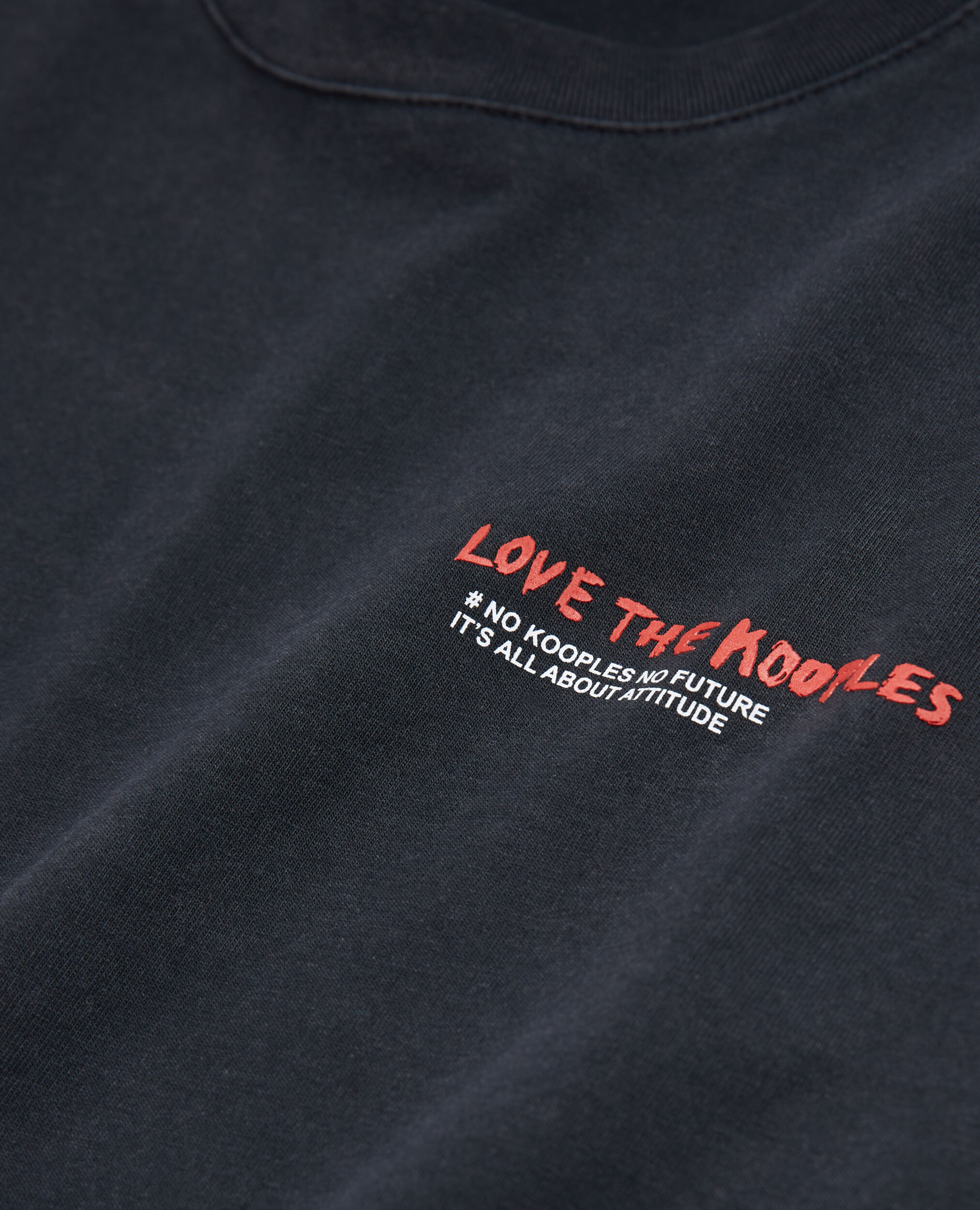 Black Love Kooples T-shirt, BLACK WASHED, hi-res image number null