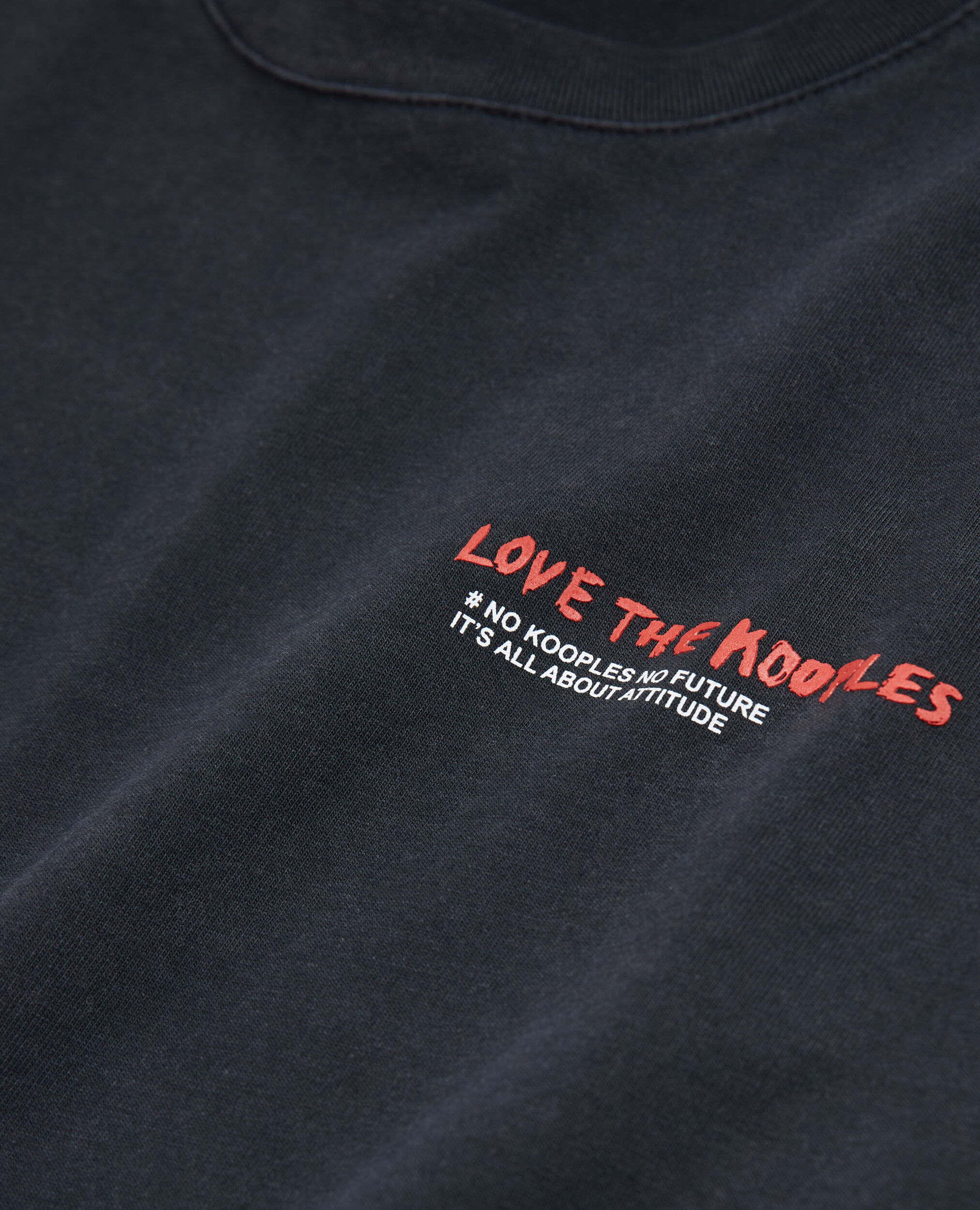 Black Love Kooples T-shirt, BLACK WASHED, hi-res image number null