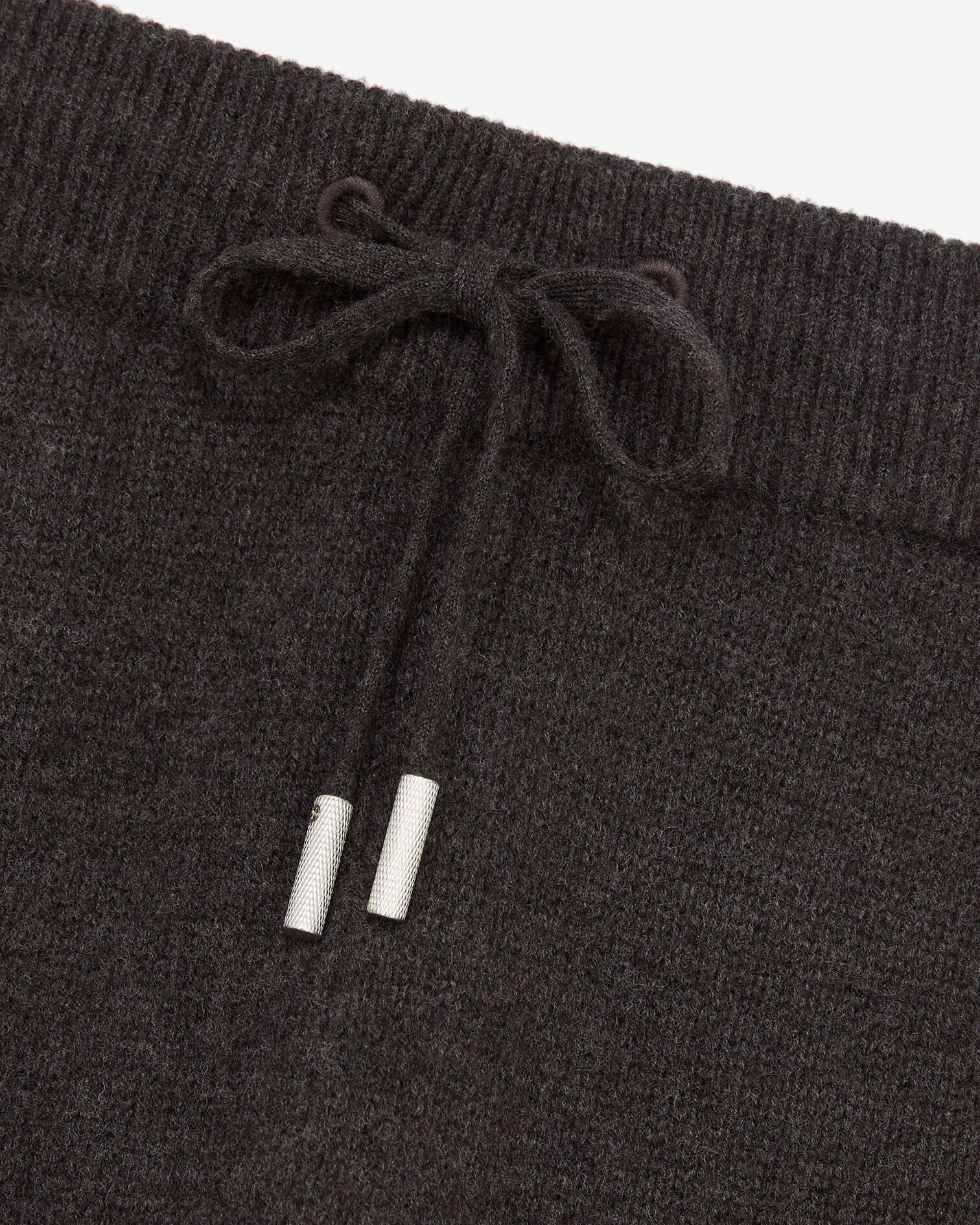 Brown wool joggers in loose-fitting knit, BROWN, hi-res image number null