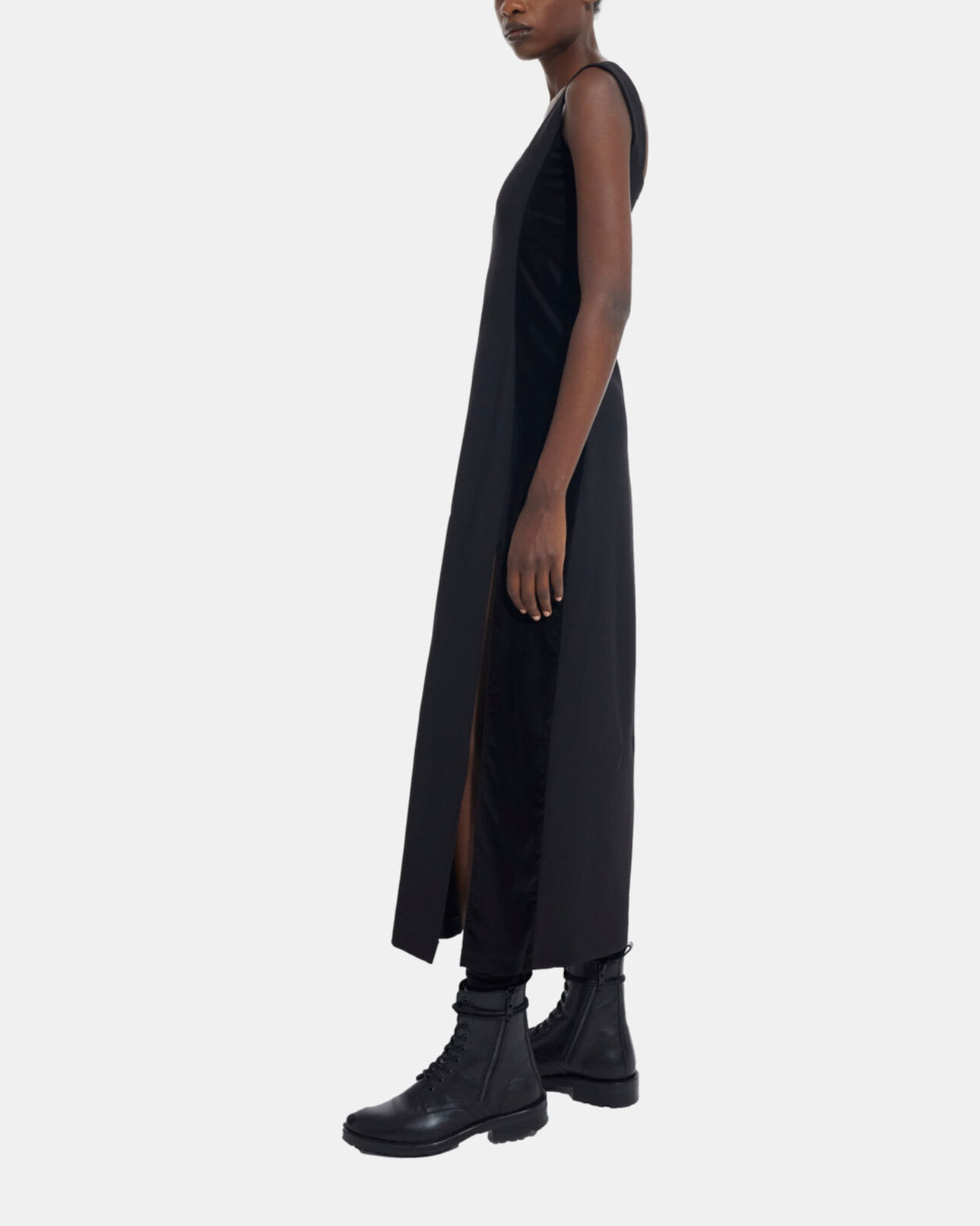 The Kooples FEMME BLACK robe longue noire
