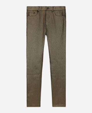 The Kooples MEN BLACK / GOLD slim-fit jeans with gold stripes