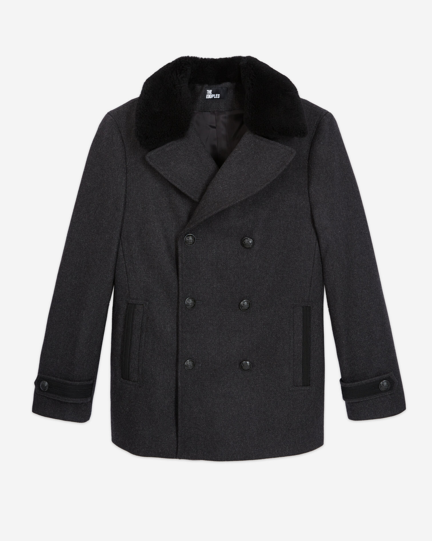 Grauer Wollmantel, DARK GREY, hi-res image number null