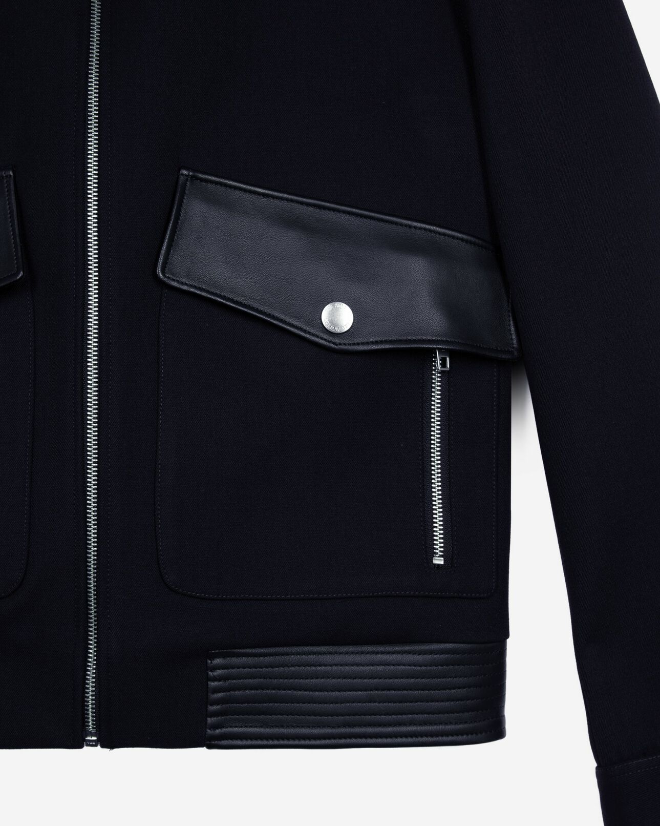 The Kooples HOMME NAVY blouson en laine bleu marine