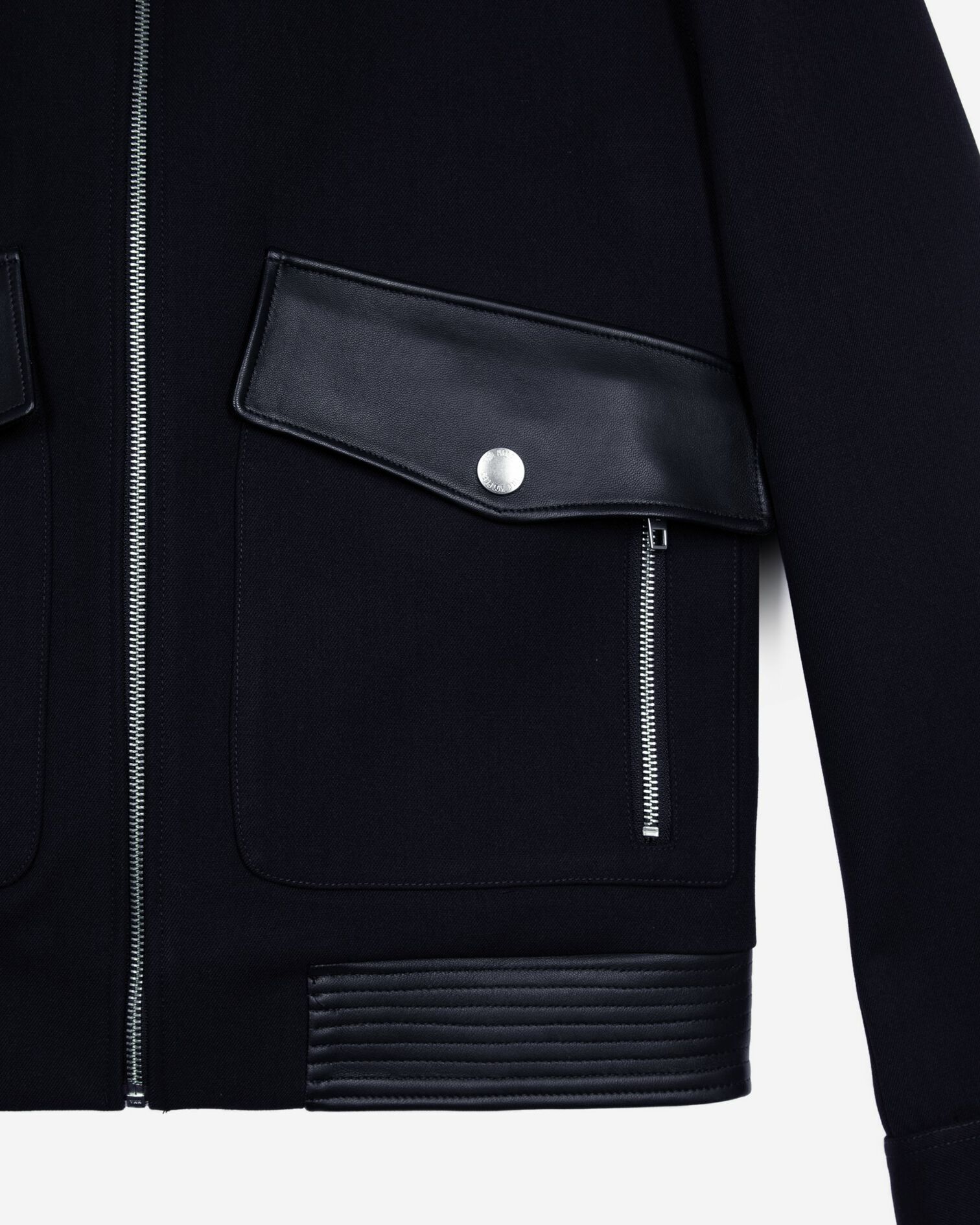Blouson en laine bleu marine, NAVY, hi-res image number null