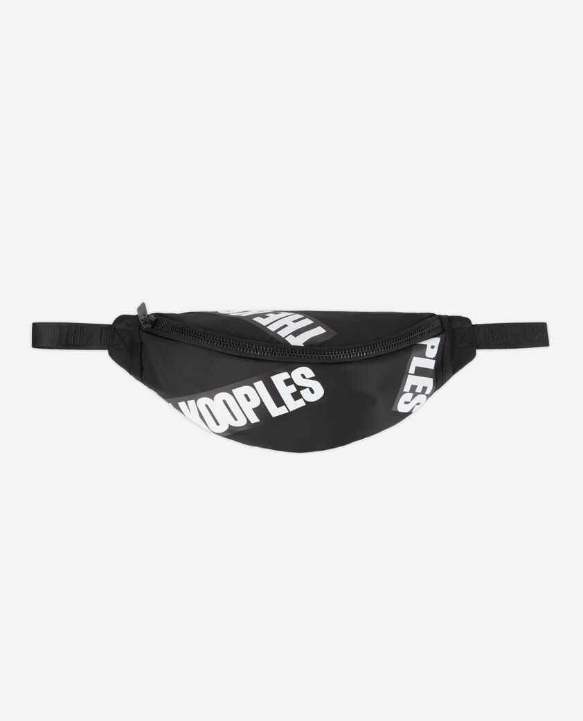 The Kooples WOMEN BLACK black waist bag with tape logo