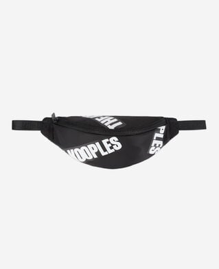 The Kooples WOMEN BLACK black waist bag with tape logo
