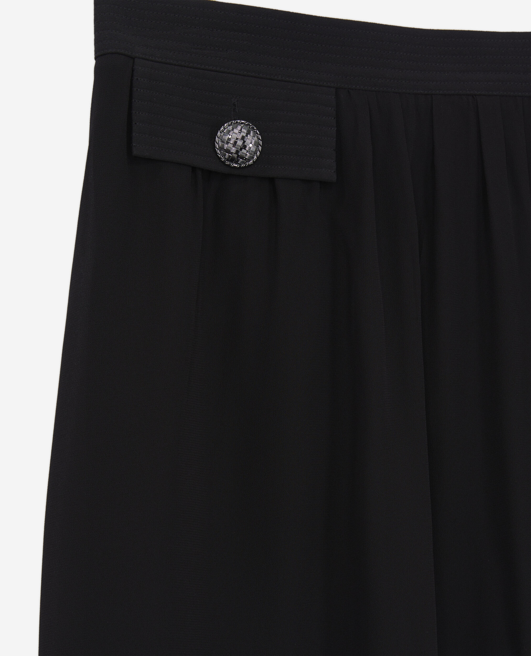 Long black skirt with pockets, BLACK, hi-res image number null