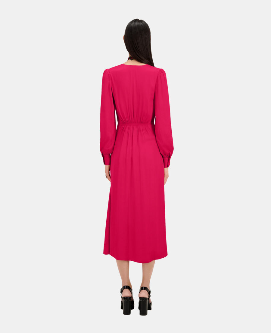 The Kooples FEMME CHERRY robe longue rouge avec nœud