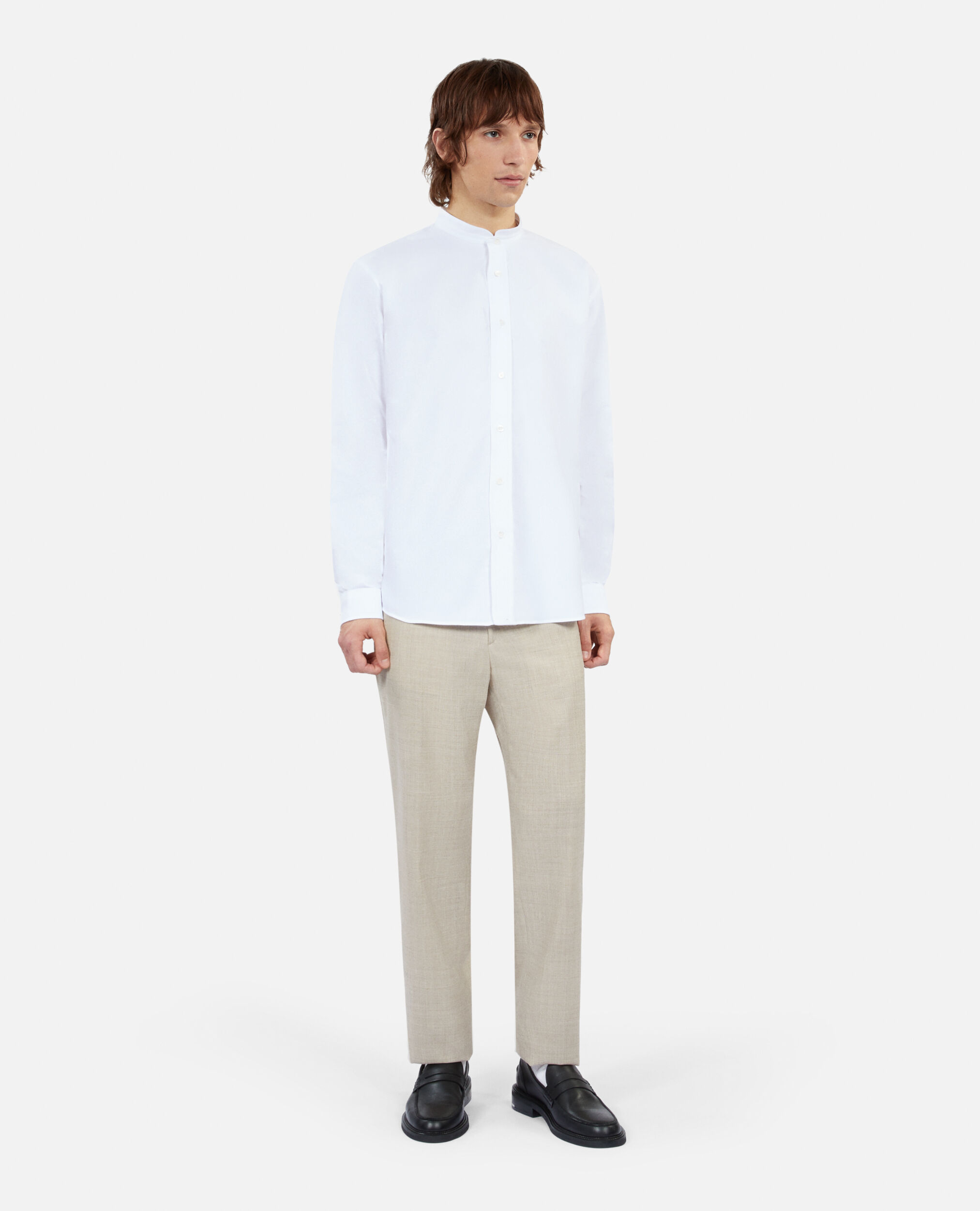 Camisa Oxford blanca, WHITE, hi-res image number null