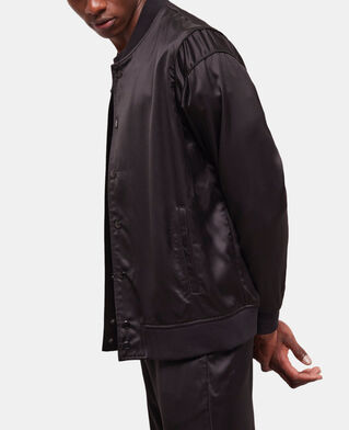 The Kooples HERREN BLACK schwarze jacke mit satin-effekt
