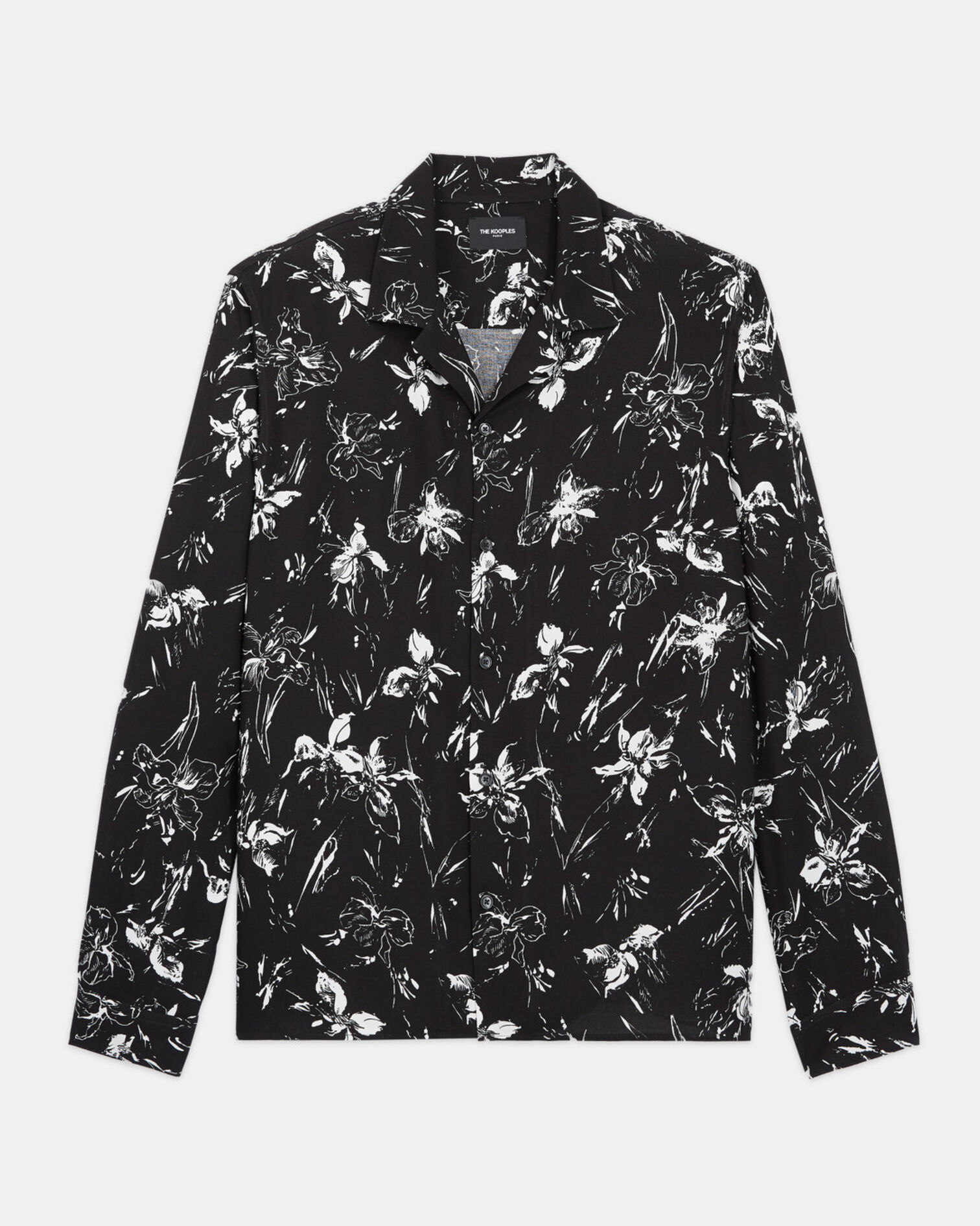 Chemise fleurie, BLACK WHITE, hi-res image number null