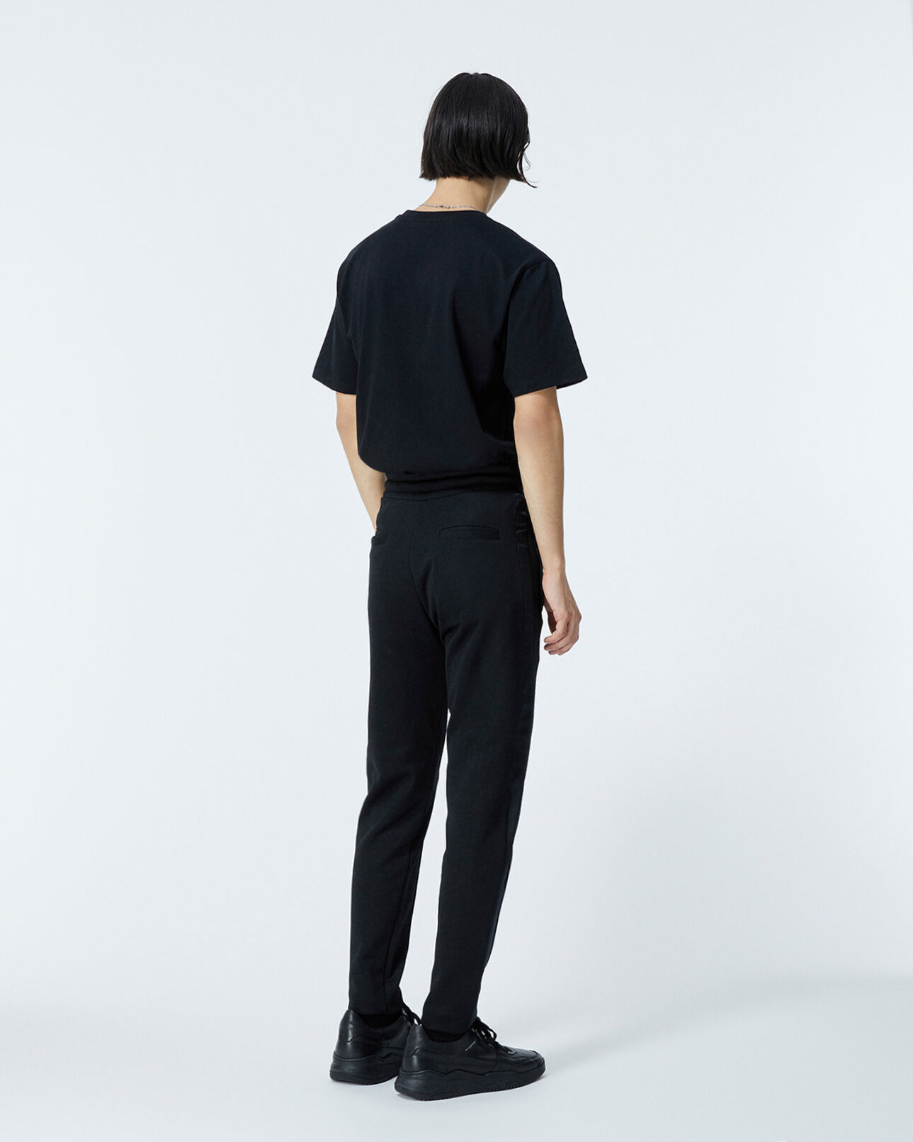 The Kooples HOMME BLACK jogging noir imprimé