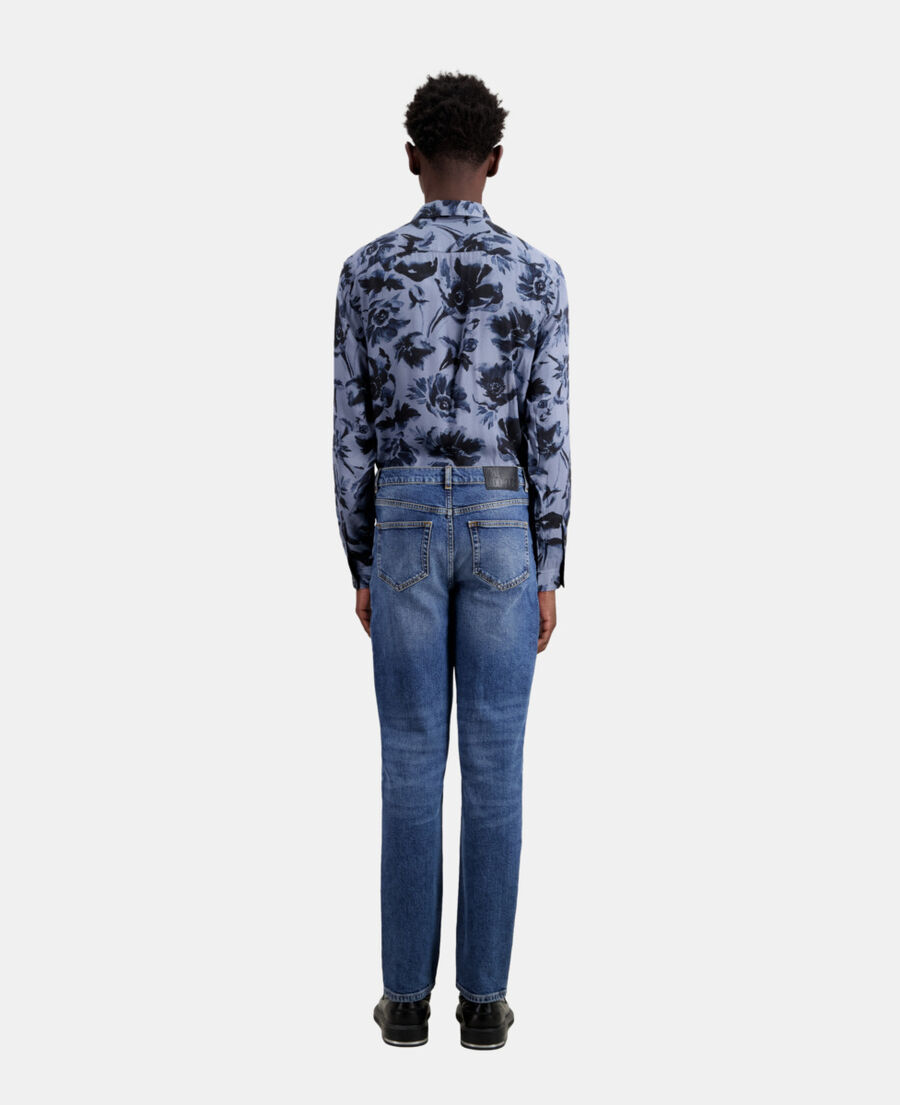 The Kooples H BLUE DENIM slim dark blue jeans