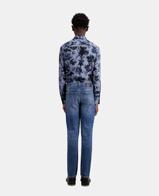 The Kooples H BLUE DENIM slim dark blue jeans