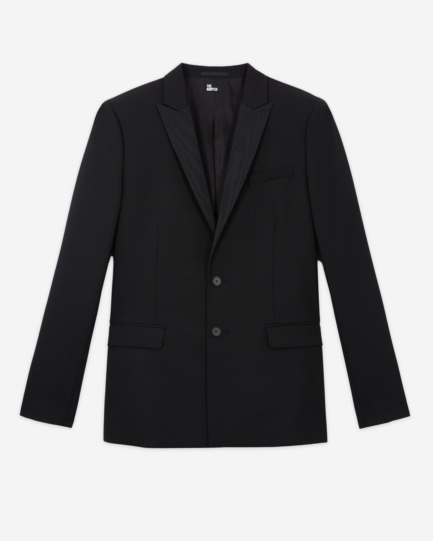 Chaqueta traje lana negra, BLACK, hi-res image number null