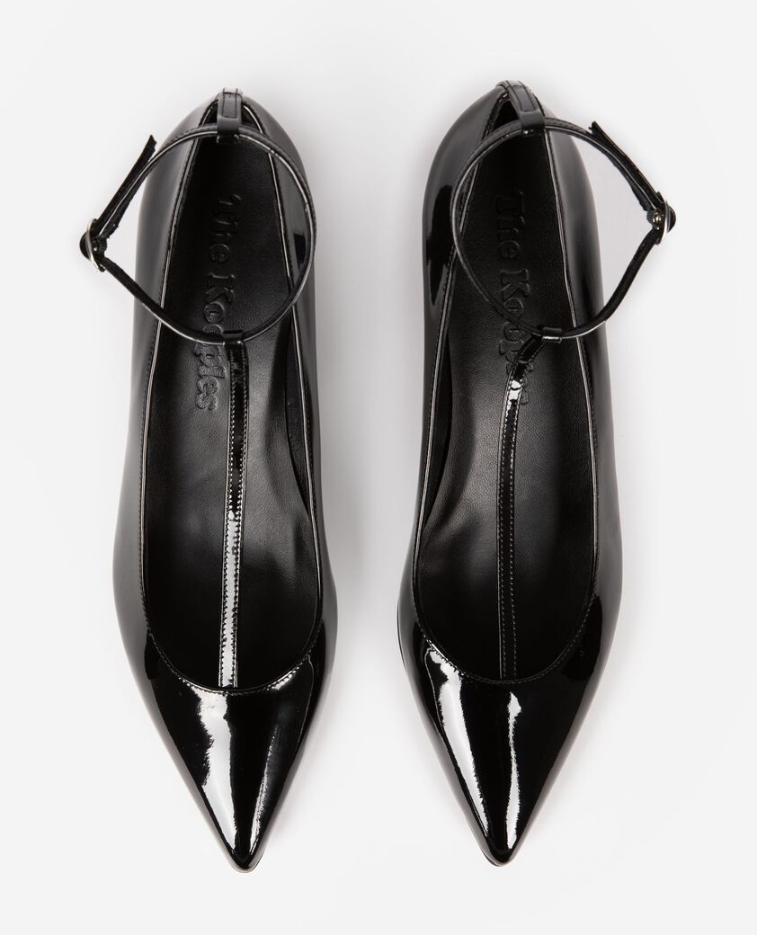 The Kooples MUJER BLACK zapatos de tac&oacute;n con tira negra