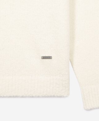 The Kooples MEN LIGHT BEIGE beige wool tunisian collar sweater
