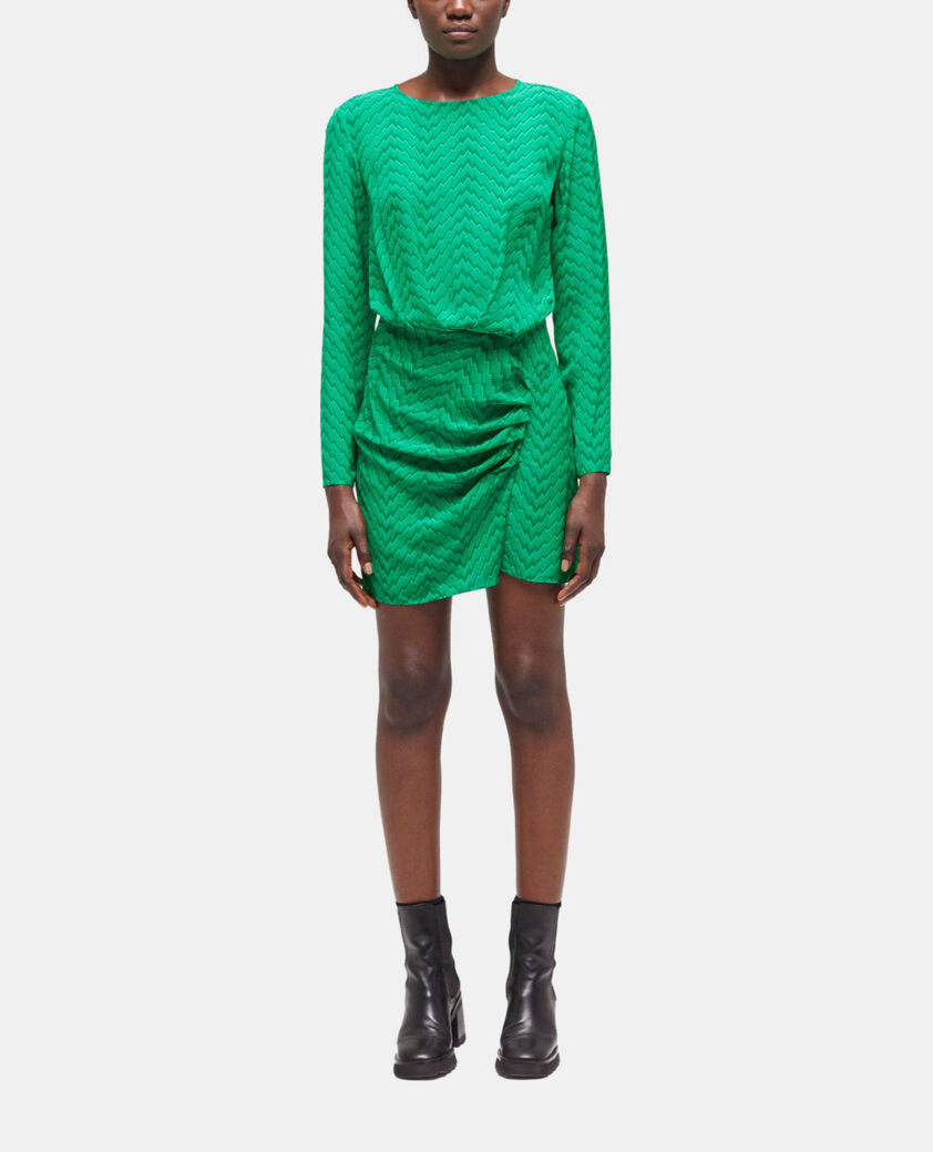 The Kooples DAMEN GREEN kurzes, grünes kleid mit print