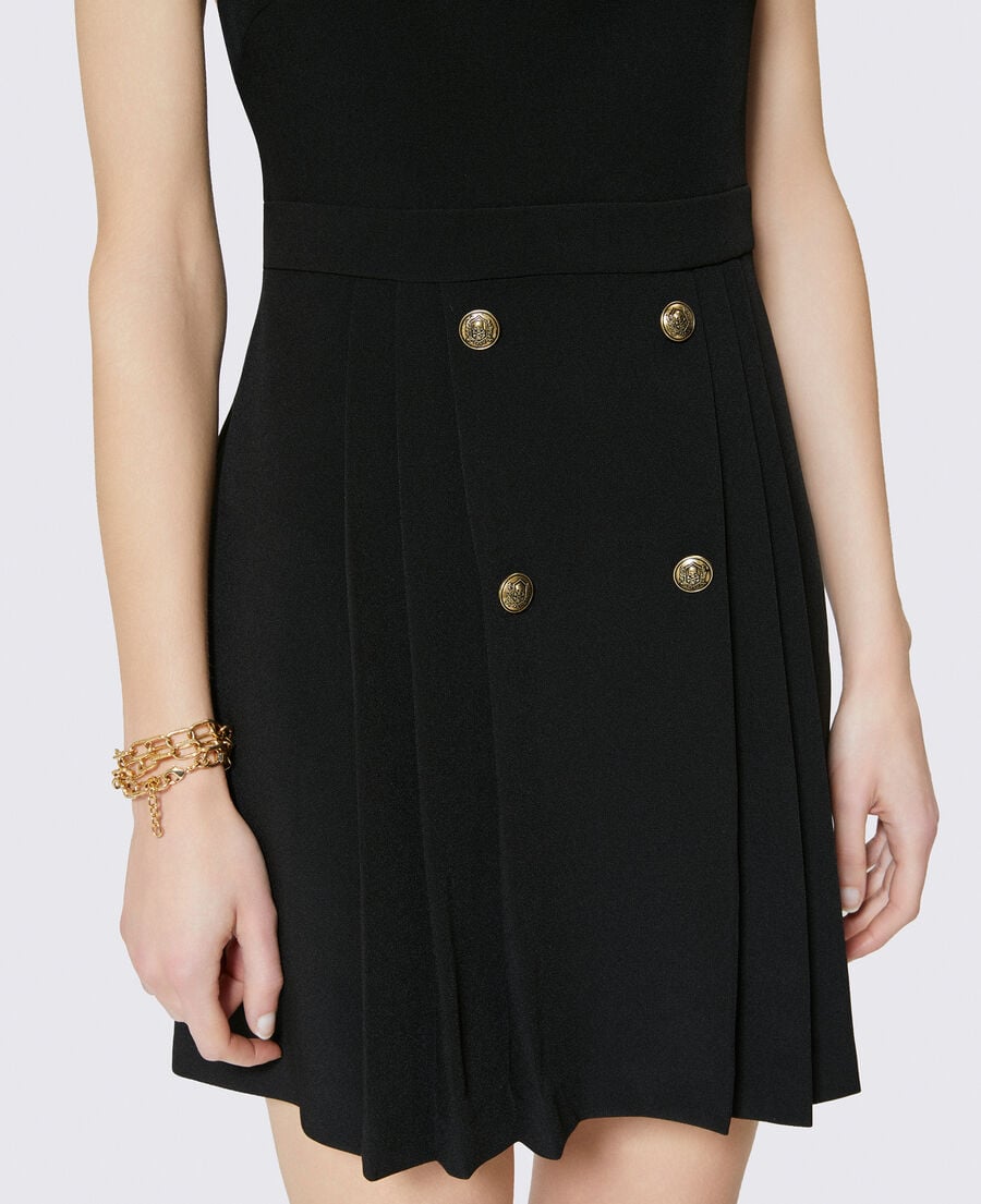 The Kooples DAMEN BLACK kurzes kleid mit gekreuztem r&uuml;cken schwarz