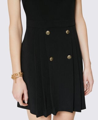 The Kooples DAMEN BLACK kurzes kleid mit gekreuztem r&uuml;cken schwarz