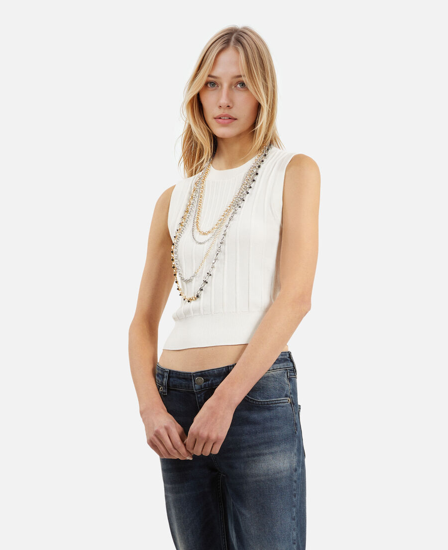 The Kooples WOMEN SILVER / GOLD 4-row gold and silver necklace