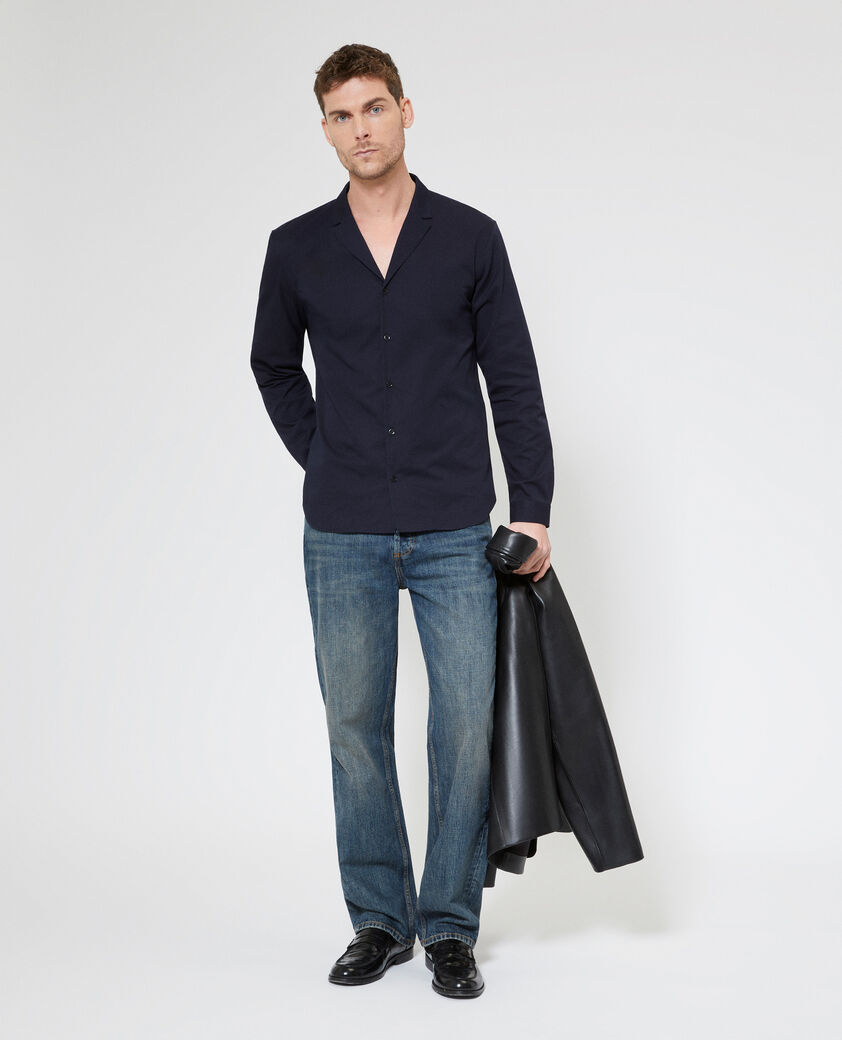 The Kooples HERREN NAVY hemd mit schneiderkragen in marine