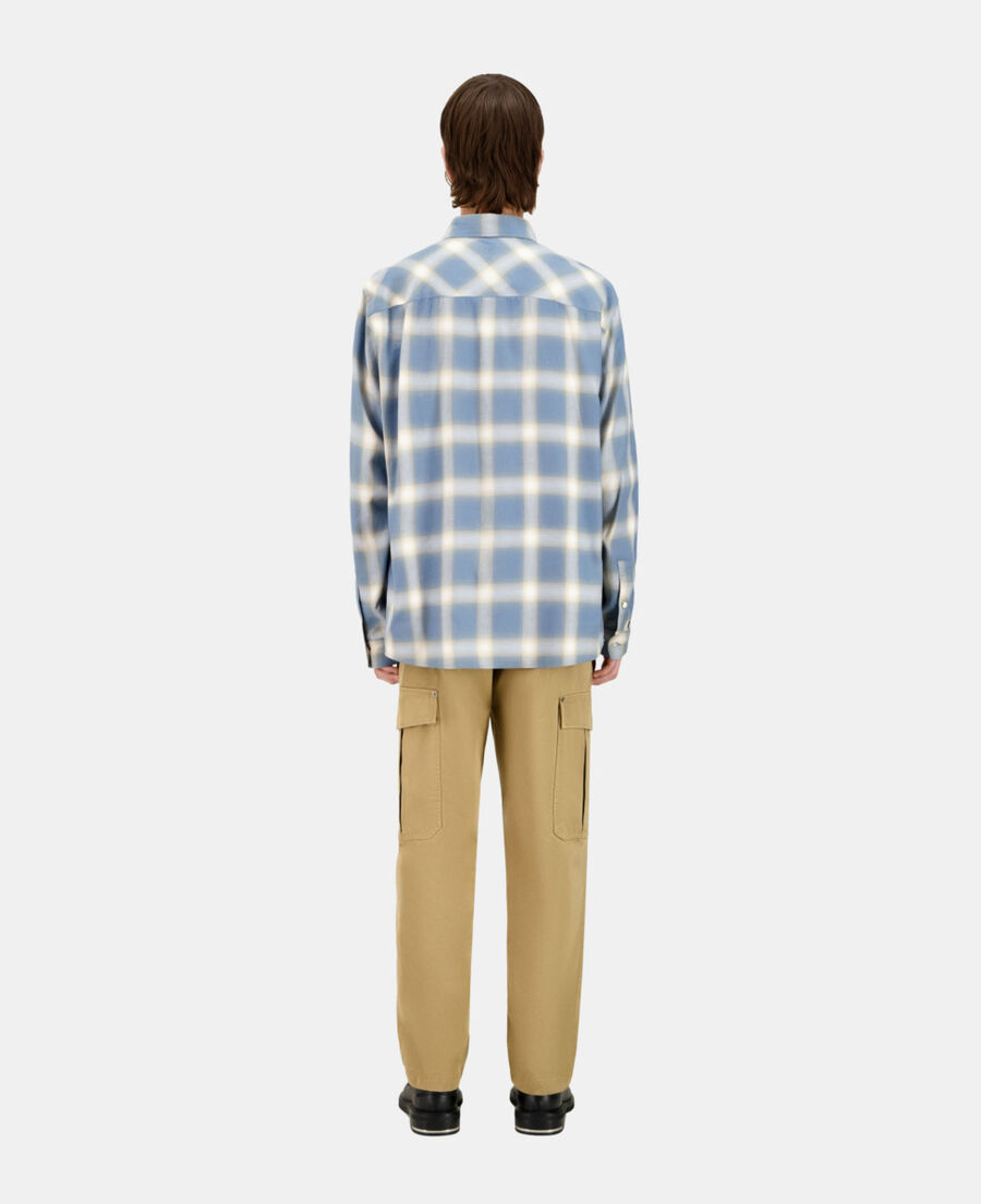 The Kooples HERREN BLUE GREY kariertes hemd