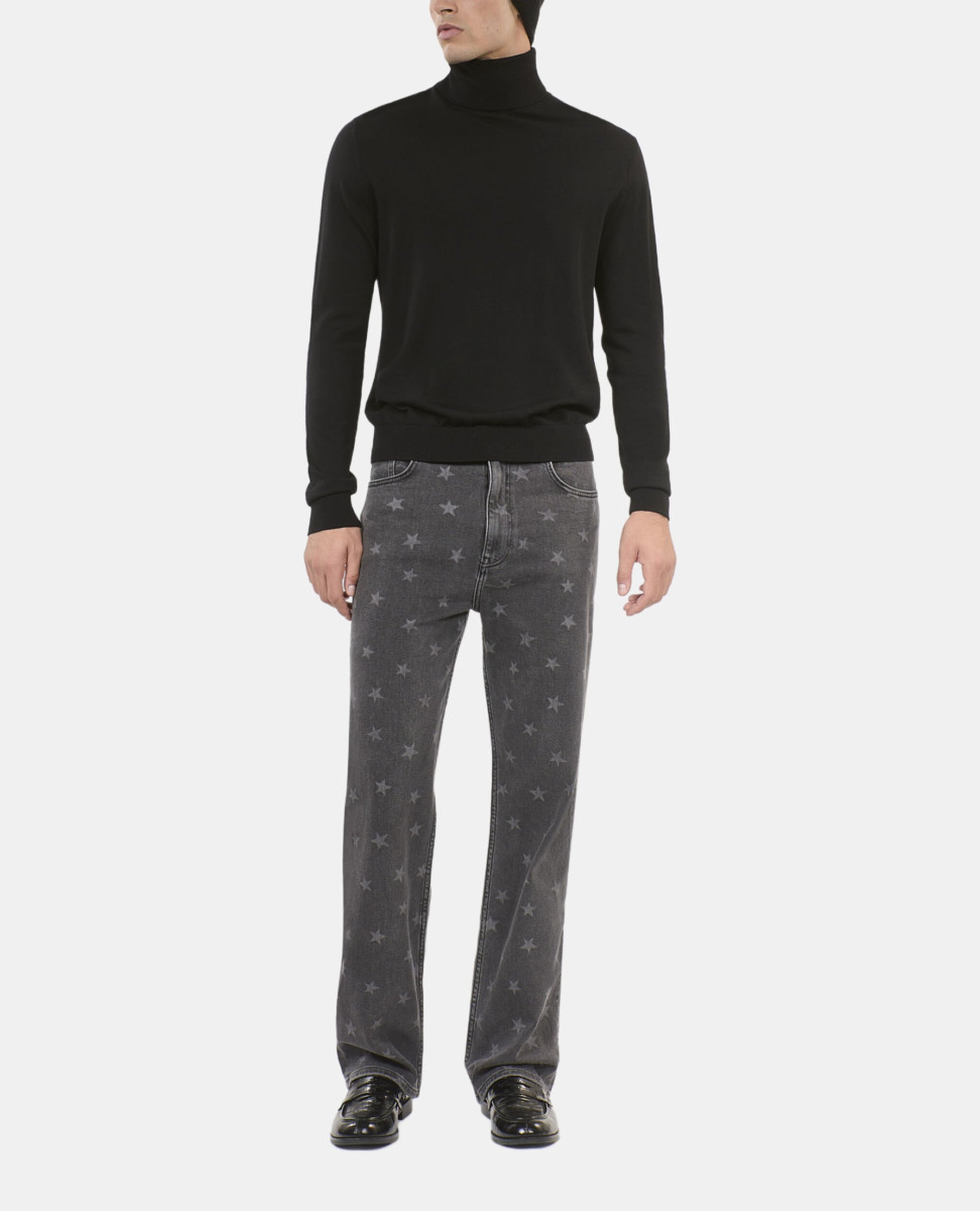 Black wool sweater, BLACK, hi-res image number null