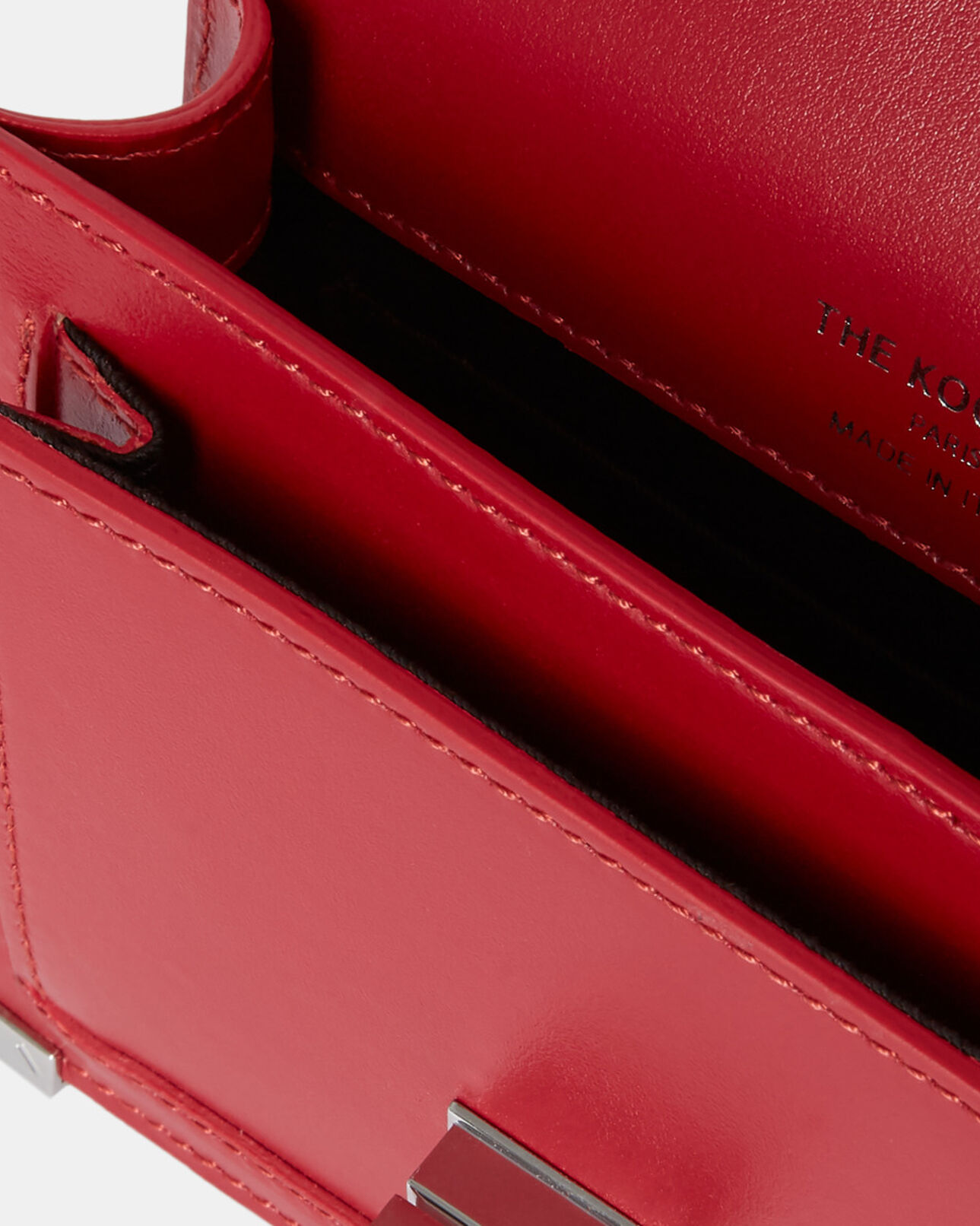 The Kooples WOMEN DARK CHERRY nano emily bag in red leather