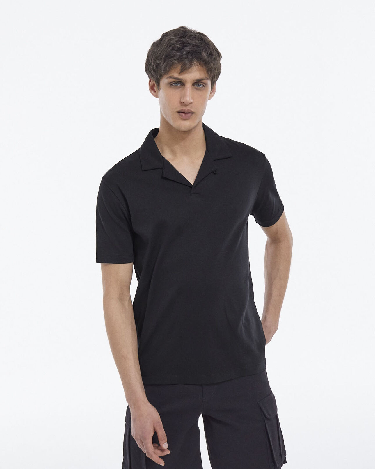 The Kooples HOMME BLACK polo jersey de coton