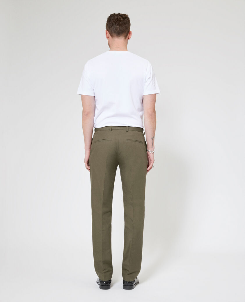 The Kooples HERREN KAKI gerade geschnittene anzughose in khaki