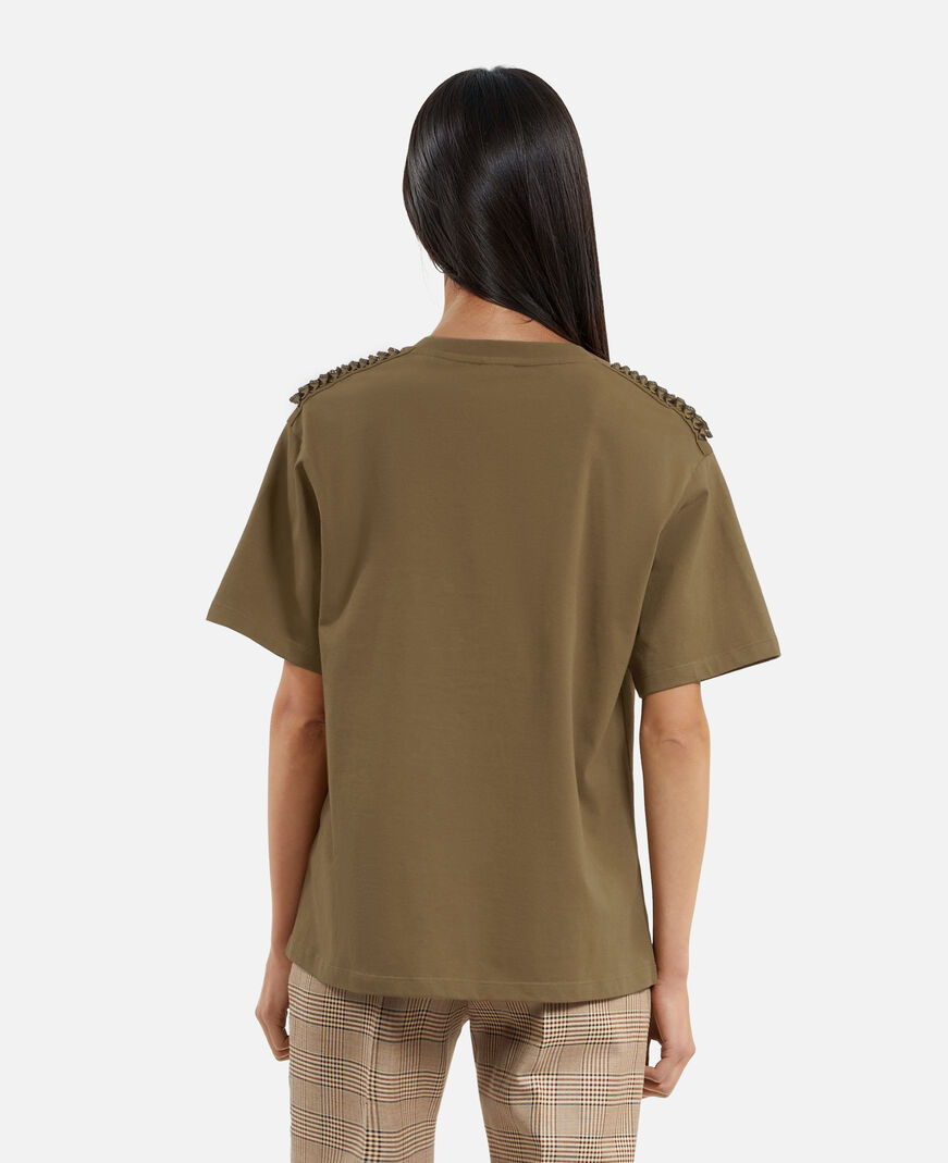 The Kooples WOMEN KAKI t-shirt with khaki chains