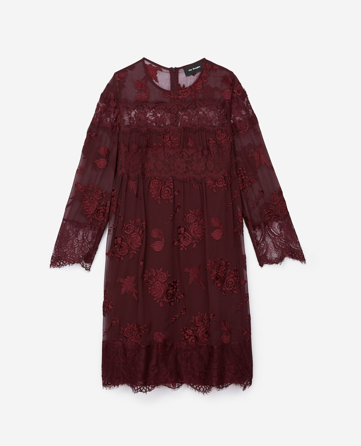 H&m burgundy lace dress store