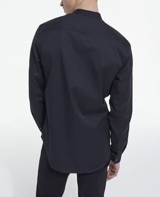 The Kooples H BLACK black cotton shirt with officer collar