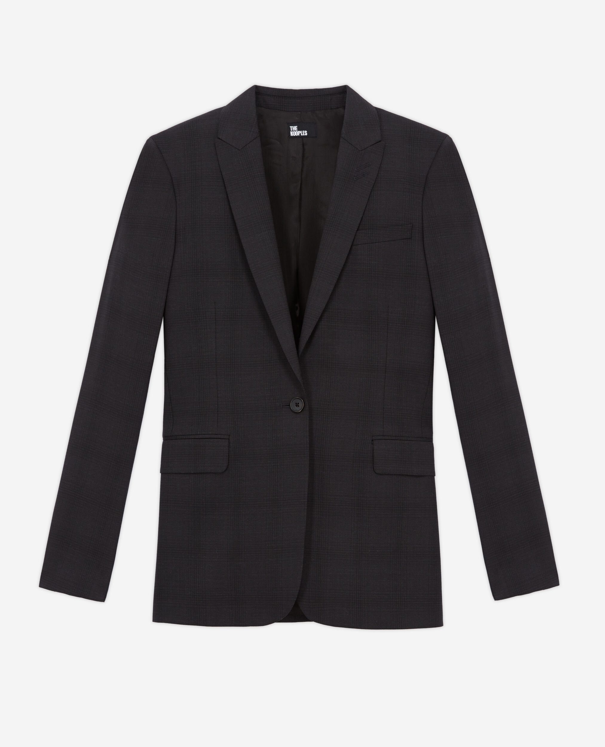 Check suit jacket, BLACK, hi-res image number null