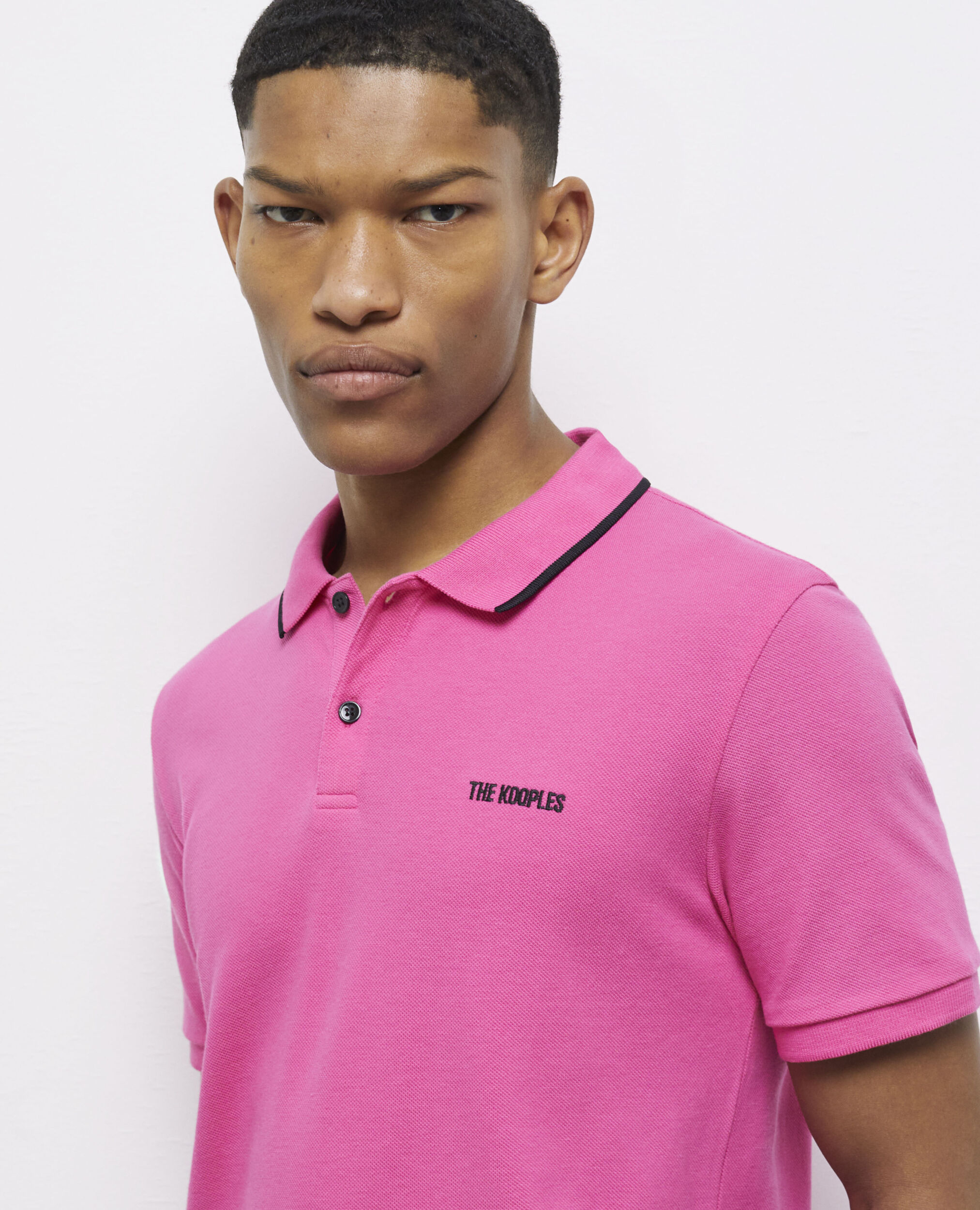 Pink polo shirt with logo, PINK, hi-res image number null