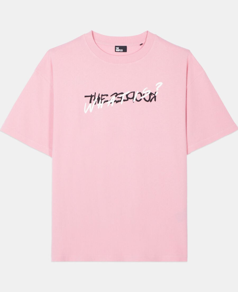 The Kooples H SWEET PINK light pink what is handwritten serigraphy t-shirt