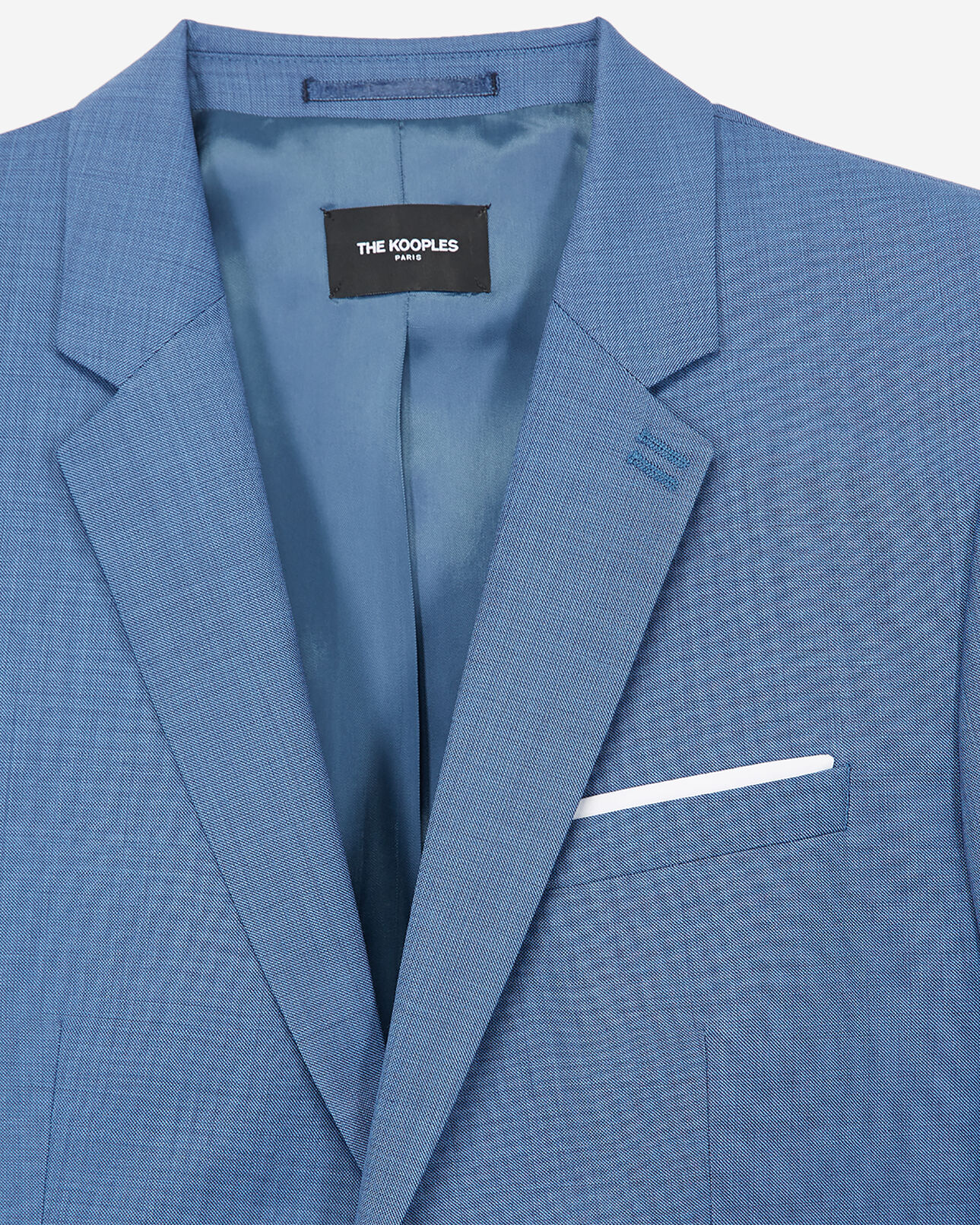 The Kooples MEN BLUE slim-fit blue wool blazer