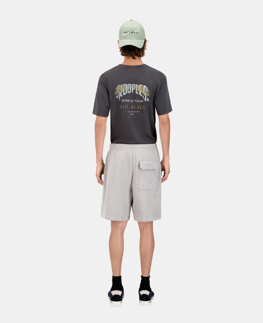The Kooples MEN ARDOISE grey cotton shorts